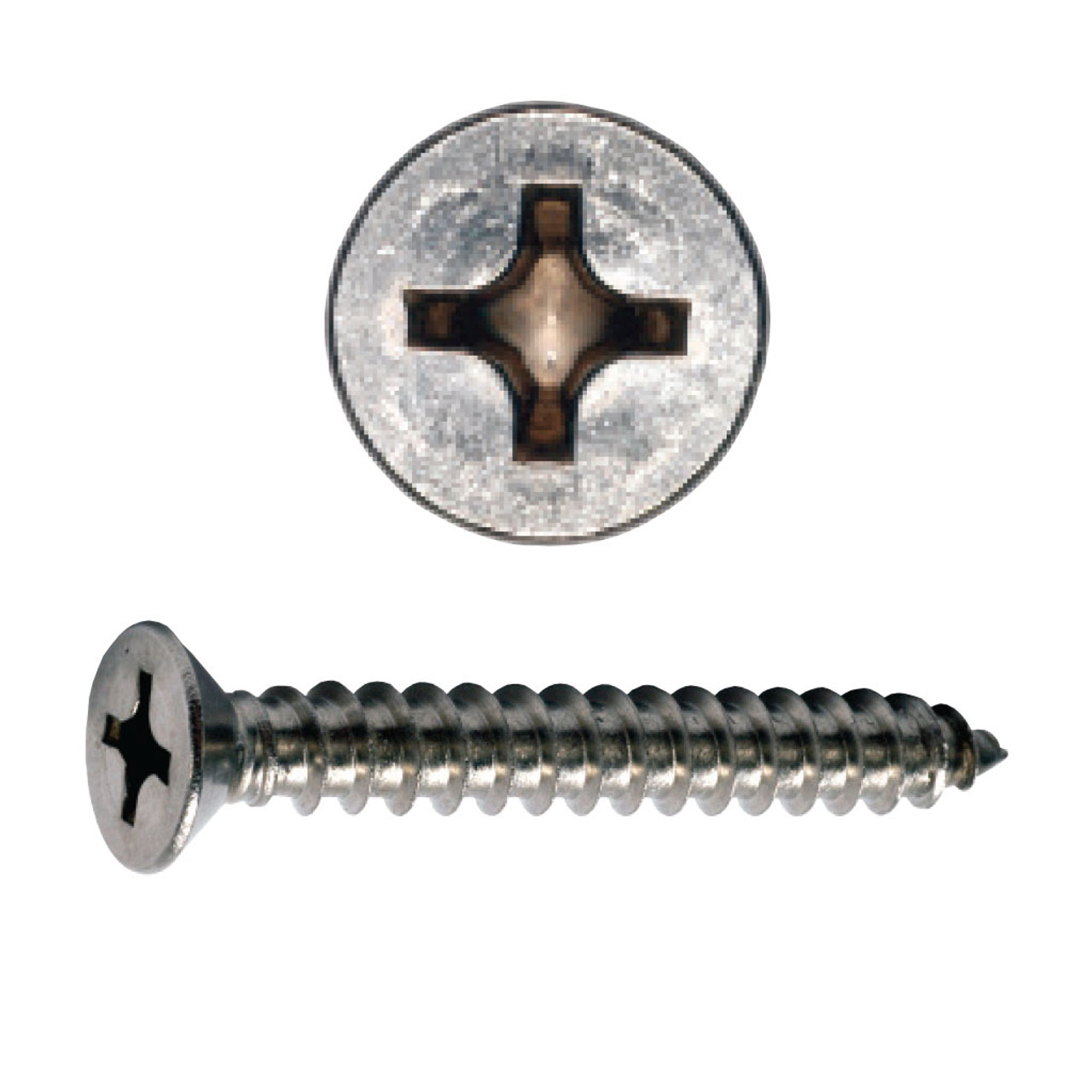 a picture of a phillips head (aka plus shaped) screw